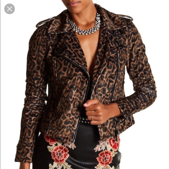 🏆HP🏆5 ⭐️NWT bebe Leopard Moto Jacket - Picture 6 of 8